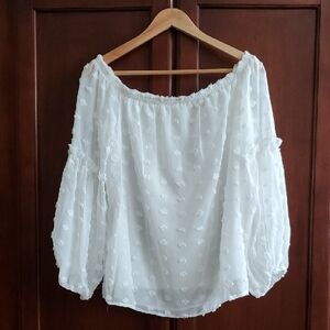 Chic White Off-Shoulder Blouse